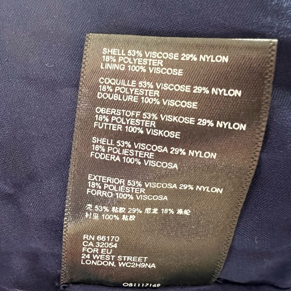 Anthropologie Maeve Miranda Textured Navy Blue Midi Skirt | Size M - Picture 8 of 11